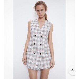 Zara Wome weed  Fringe Dress Muli Color  XS
